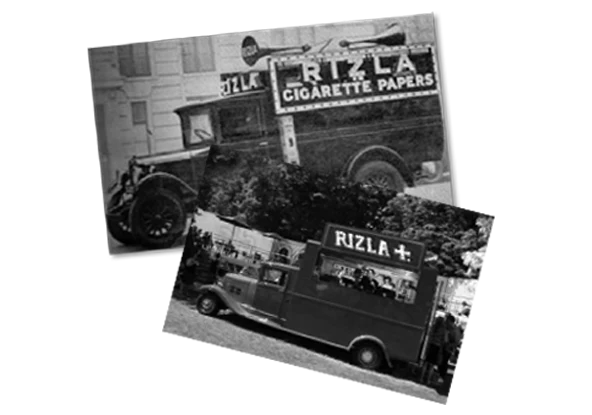due foto di Rizla van degli anni Venti